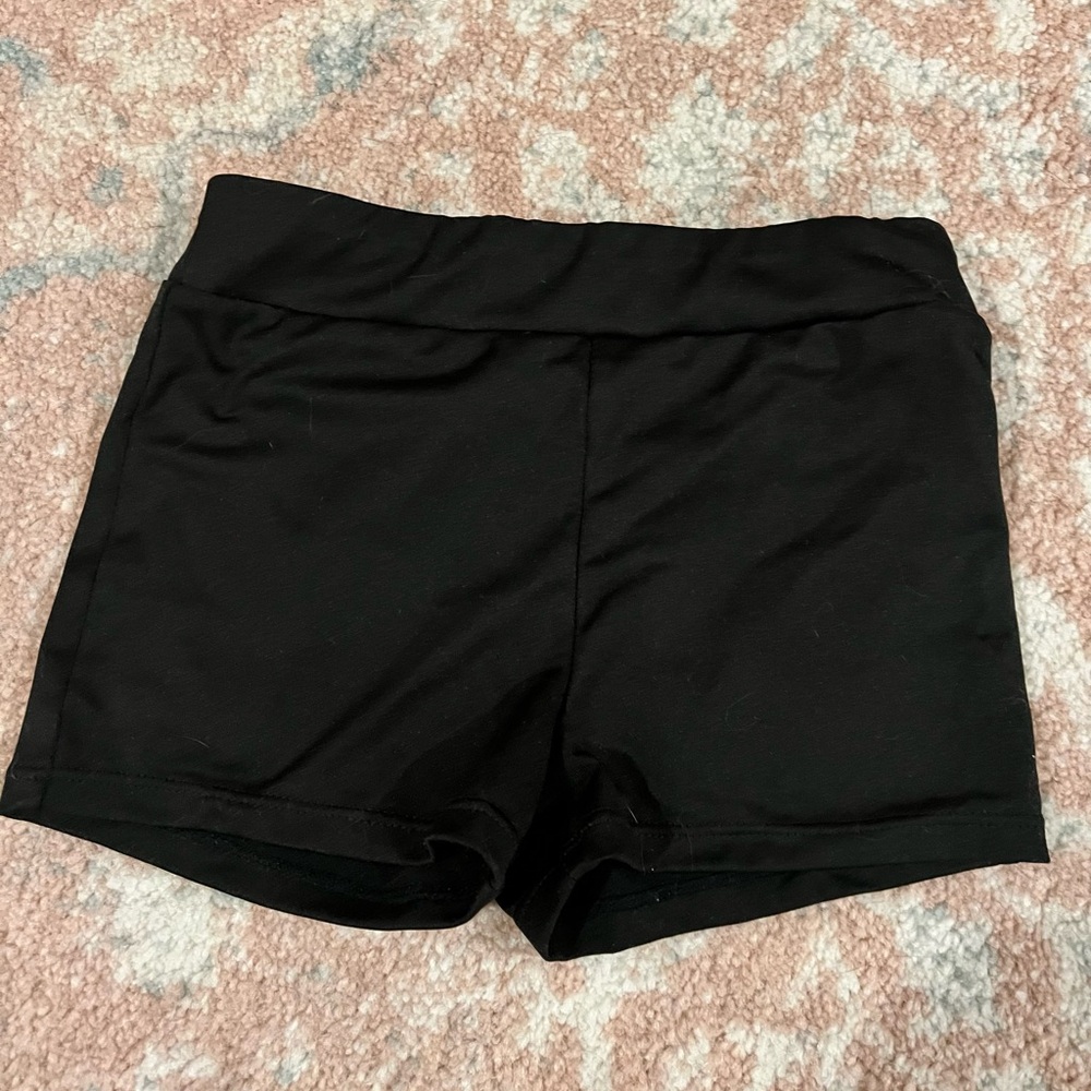 Girls Black Dance Shorts